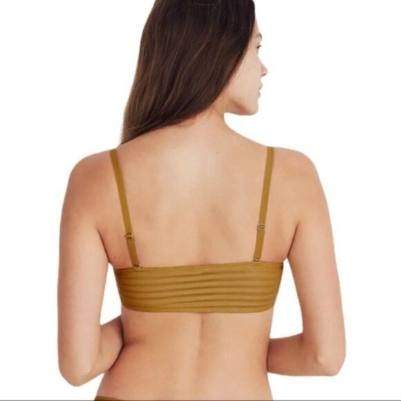 Madewell Gold Mustard Bandeau Removeable Straps - Picture 2 of 8